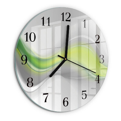 Round wall clock Waves of color