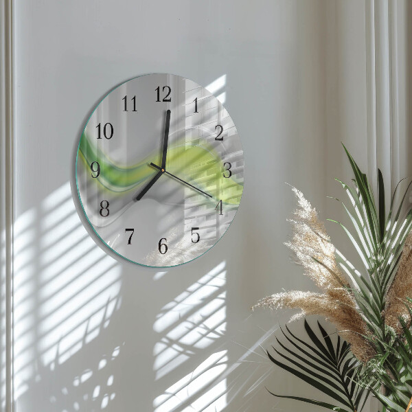 Round wall clock Waves of color