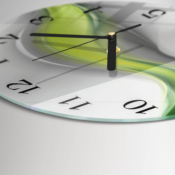 Round wall clock Waves of color