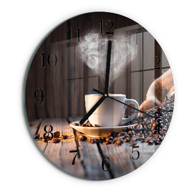 Round wall clock Coffee love