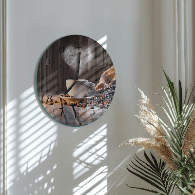 Round wall clock Coffee love