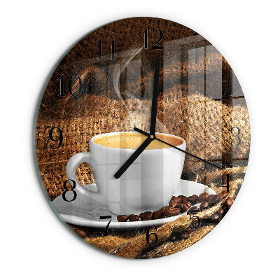 Round wall clock Coffee Beans