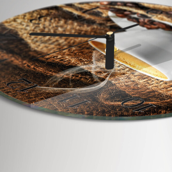 Round wall clock Coffee Beans