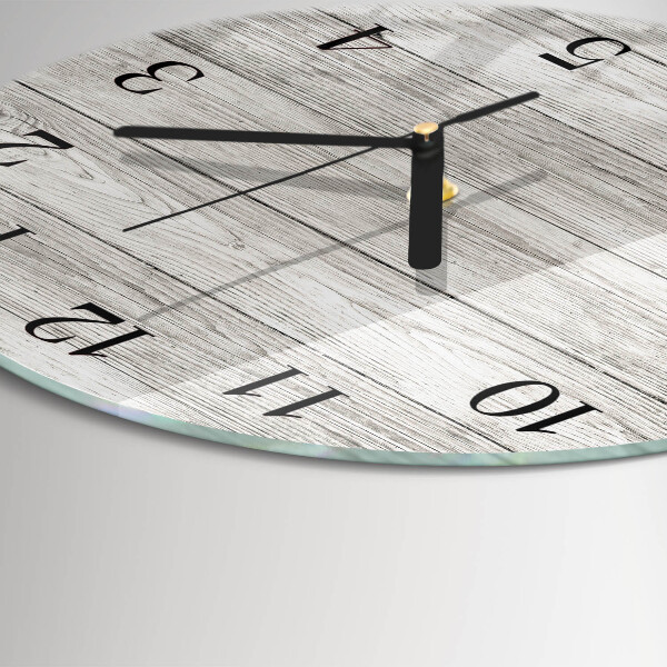 Round wall clock Gray boards