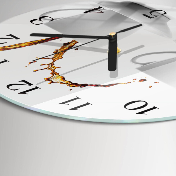 Round wall clock Cups of coffee