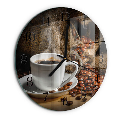 Round wall clock Coffee