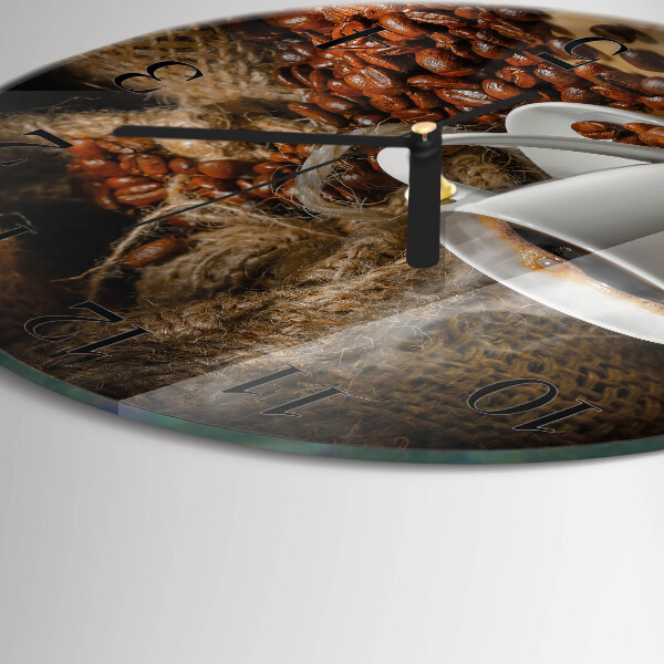 Round wall clock Coffee