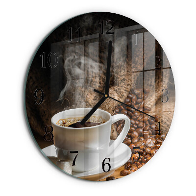 Round wall clock Coffee