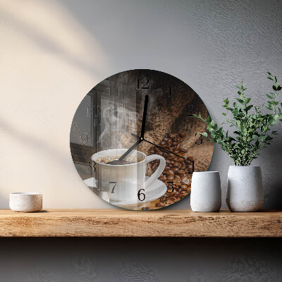 Round wall clock Coffee