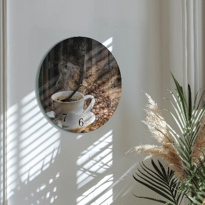 Round wall clock Coffee