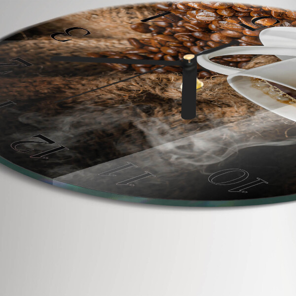 Round wall clock Coffee