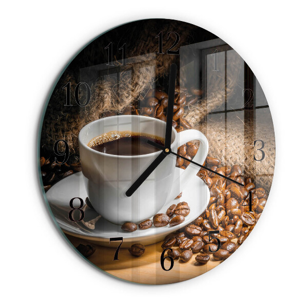 Round wall clock Coffee
