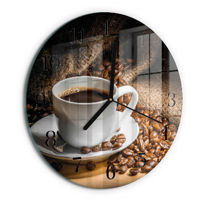 Round wall clock Coffee