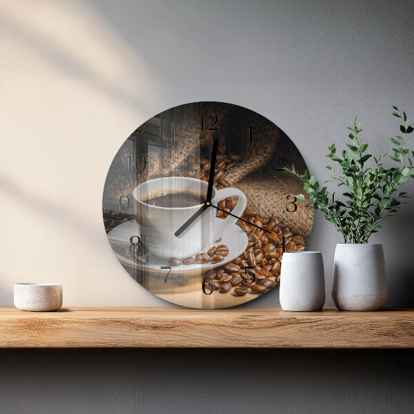 Round wall clock Coffee
