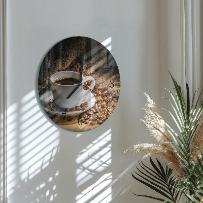 Round wall clock Coffee