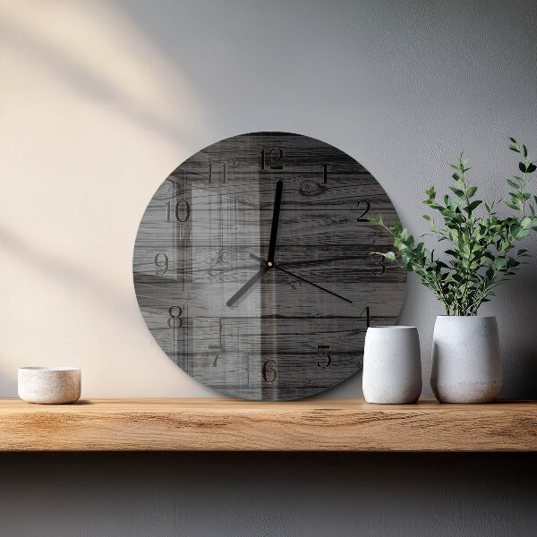Round wall clock Wood