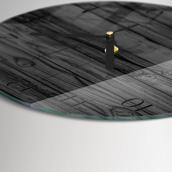 Round wall clock Wood