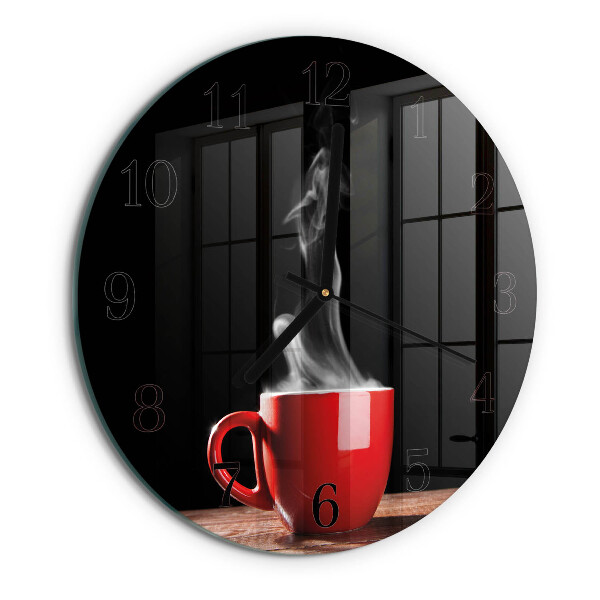 Round wall clock Cup of Coffee
