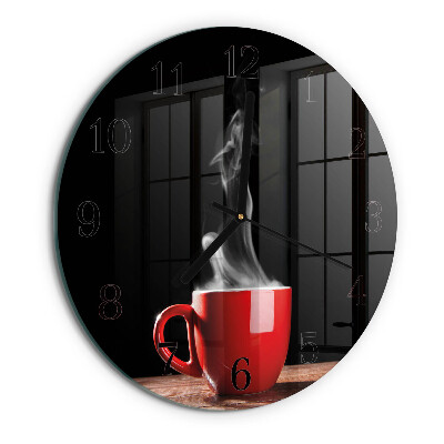Round wall clock Cup of Coffee