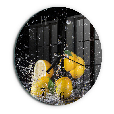 Round wall clock Lemons