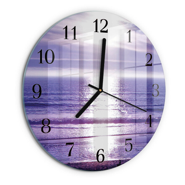Round wall clock Sea
