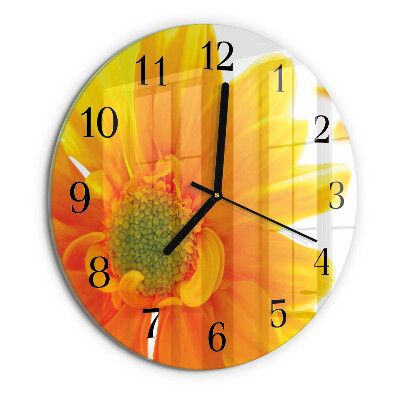 Round wall clock Flower