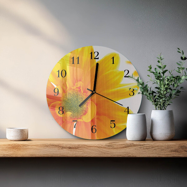 Round wall clock Flower