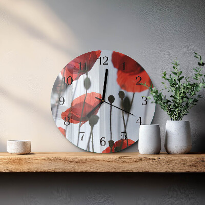 Round wall clock Poppy