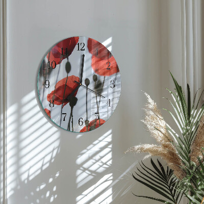 Round wall clock Poppy