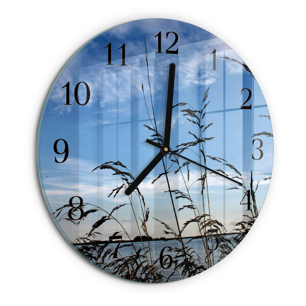 Round wall clock Grass
