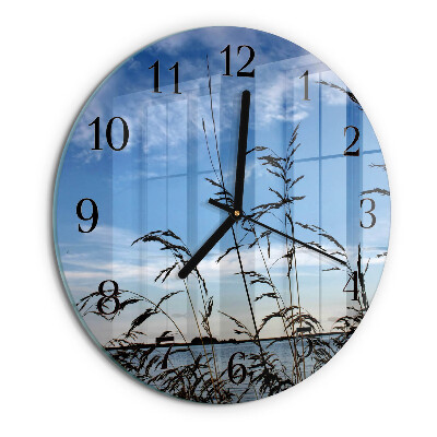Round wall clock Grass