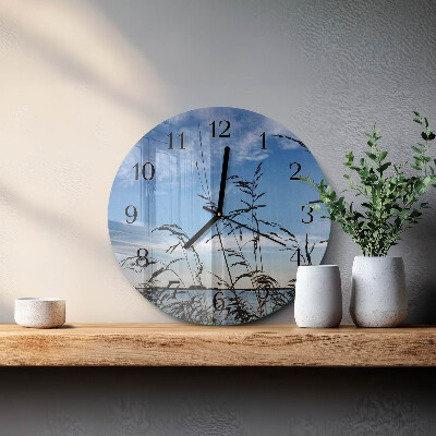 Round wall clock Grass