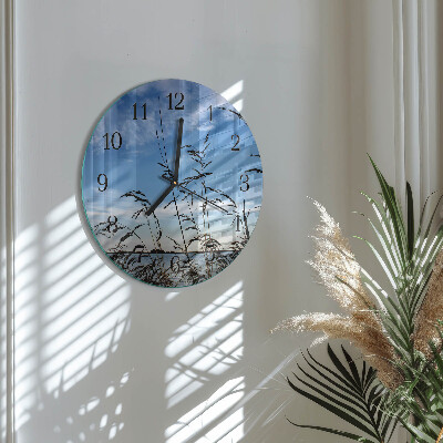 Round wall clock Grass