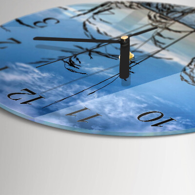 Round wall clock Grass