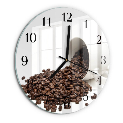 Round wall clock Cup of Coffee