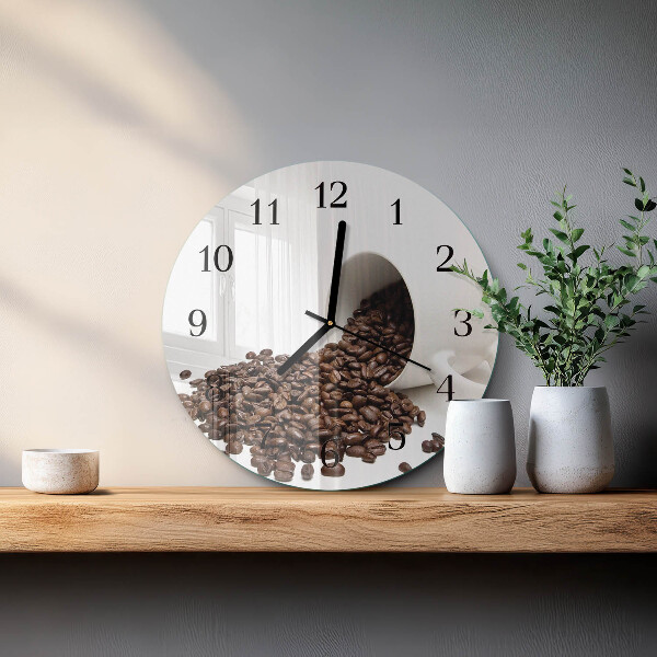 Round wall clock Cup of Coffee
