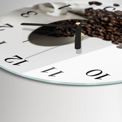 Round wall clock Cup of Coffee