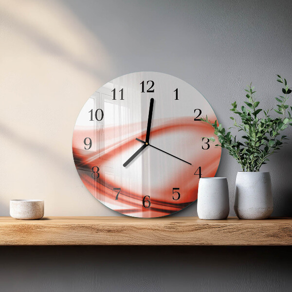Round wall clock Abstract Lines