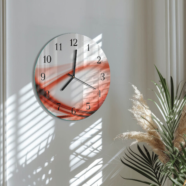 Round wall clock Abstract Lines