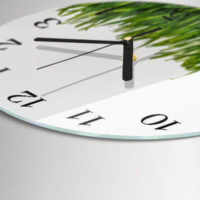 Round wall clock Grass