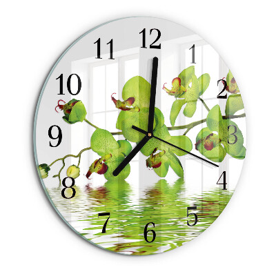 Round wall clock Orchid
