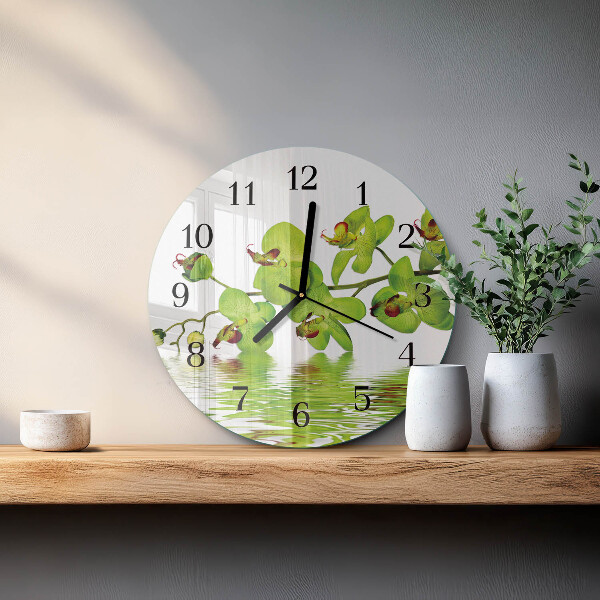 Round wall clock Orchid
