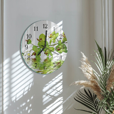 Round wall clock Orchid