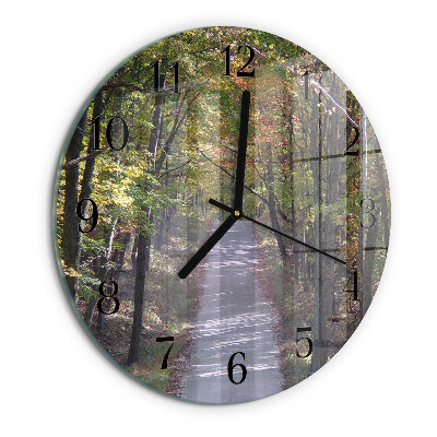 Round wall clock Forest Path