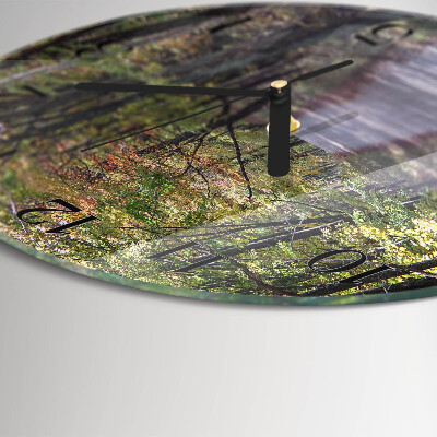 Round wall clock Forest Path
