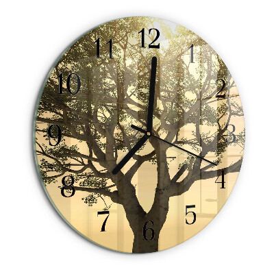 Round wall clock Tree
