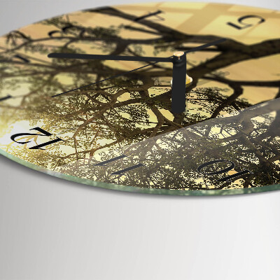 Round wall clock Tree