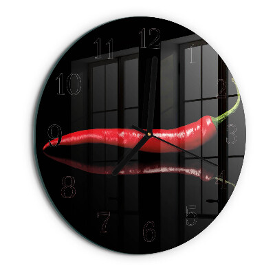 Round wall clock Chili pepper