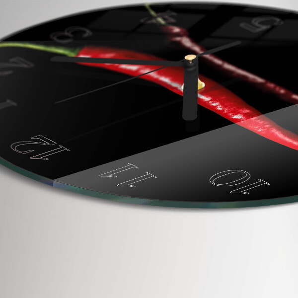 Round wall clock Chili pepper