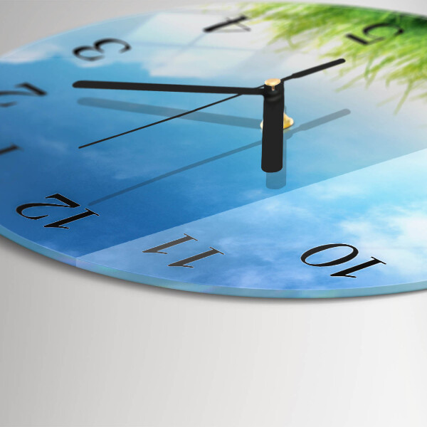 Round wall clock Grass